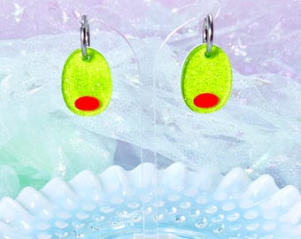 Jelly Olive Acrylic Earrings