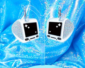 Y2K Computer Acrylic Earrings, Nostalgic Earrings