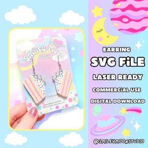 Kuchen Stück Ohrringe SVG, Laser bereit SVG, Acryl Ohrring SVG, Glowforge bereit geschnitten Datei, Lebensmittel Ohrring svg, Kuchen Ohrringe svg