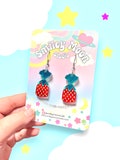 Nostalgic Strawberry Candy Acrylic Earrings, Food Acrylic Earrings, Food Earrings