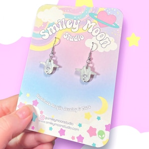 Mini Mola Mola Sunfish Acrylic Earrings, Sunfish Earrings