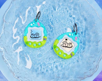Virtual Pet Sea Slug Acrylic Earrings, Nostalgic Earrings, Ocean Animal Earrings, Nudibranch Gifts