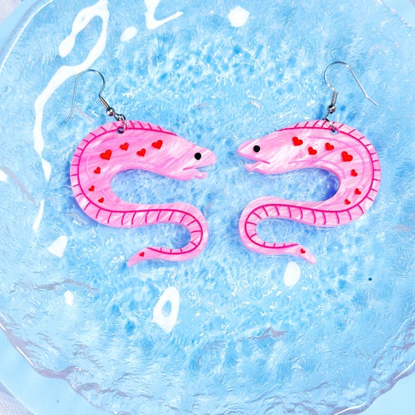 Lovely Eel Acrylic Earrings