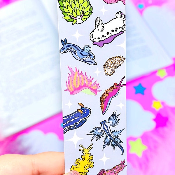 Nudibranch Sea Slug Bookmark, Bookmarks, Bookish Gift, Marine Biology Gift