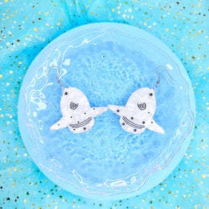 Mola Mola Ocean Sunfish Earrings, Ocean Sunfish Acrylic Earrings, Sea Creature Earrings