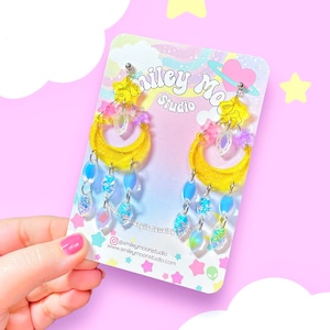Celestial Queen Acrylic Earrings, Laser Cut Acrylic Earrings, Whimsical Earrings