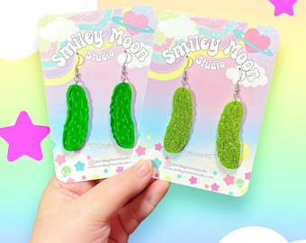 Pickle Acrylic Earrings, Pickle Gifts, Pickle Lover Gifts