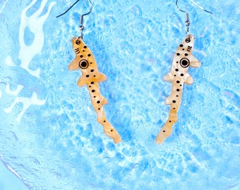 Epaulette Shark Earrings, Acrylic earrings, laser cut acrylic earrings, Shark Earrings, Shark Gifts