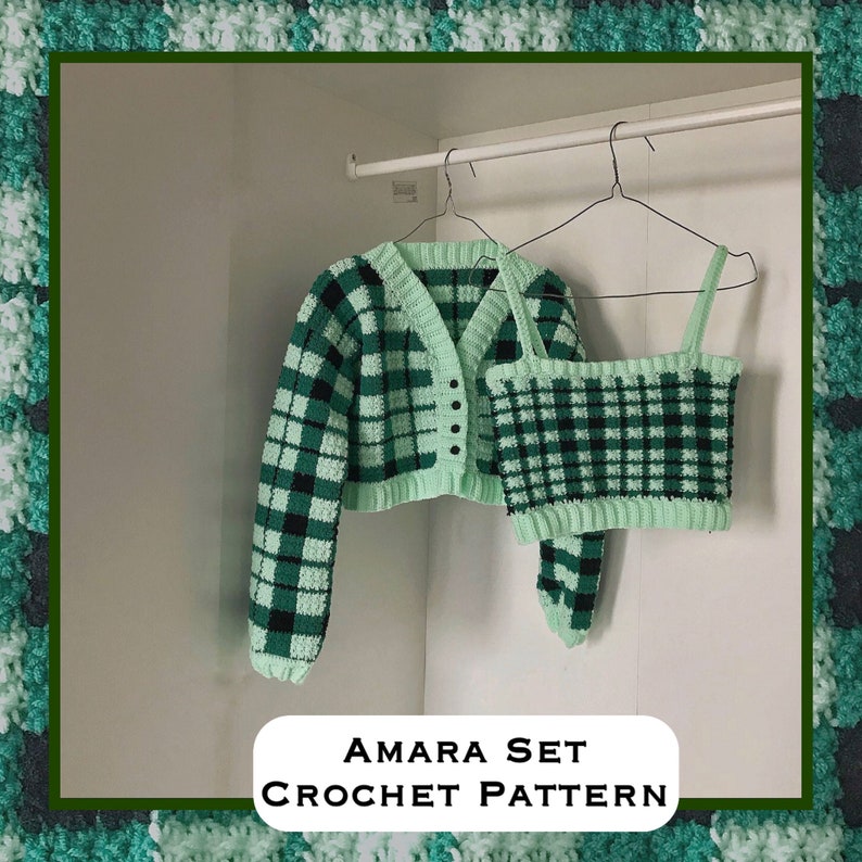 Amara Set Crochet Pattern Crochet Cardigan Crochet Top Beginner / Intermediate Pattern image 1