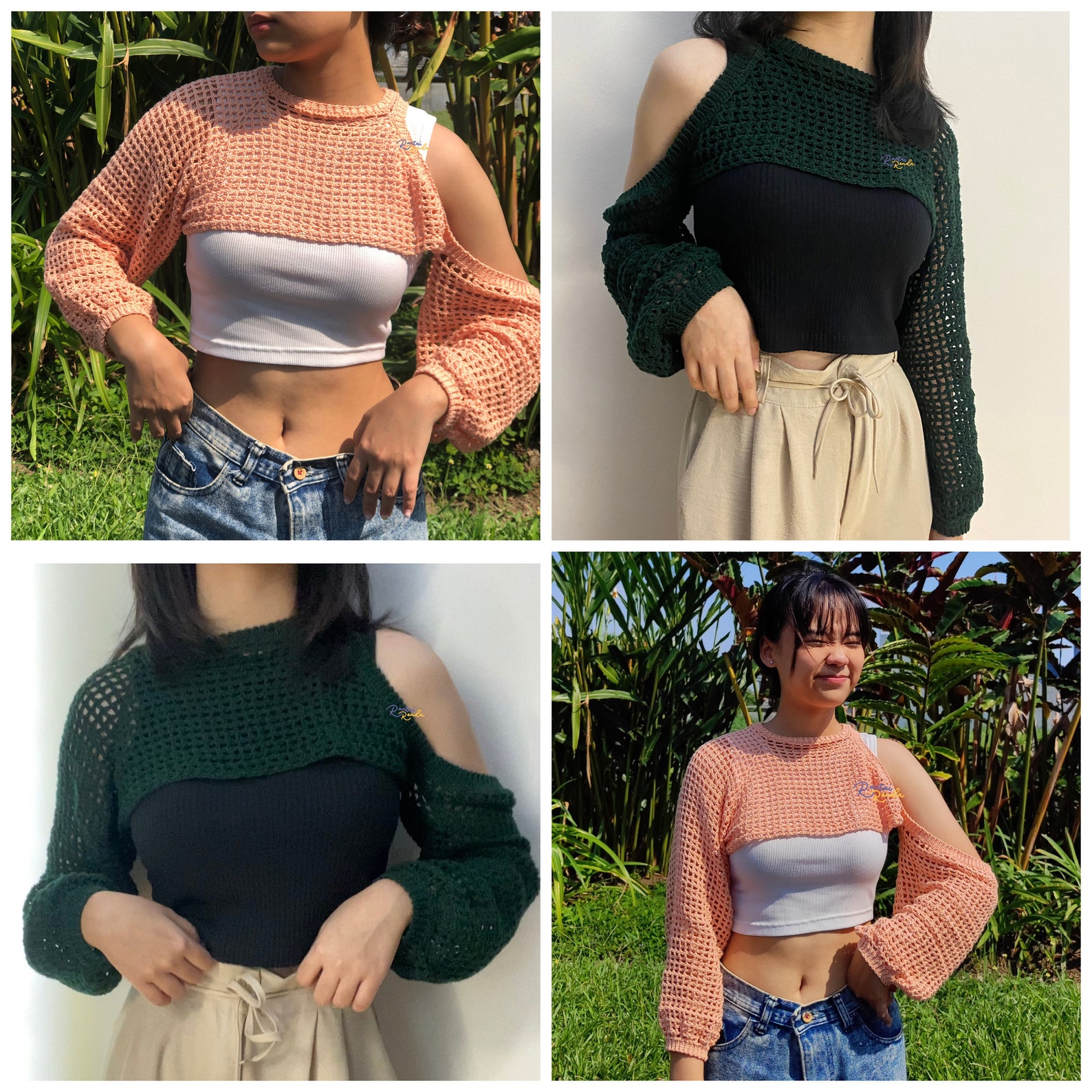 Jaring Crochet Mesh Sweater Shrug Pattern | Hooded Top (PDF Pattern) - Etsy
