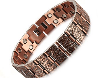 MID CENTURY Modern Copper 1960/'s Vintage COPPER Bracelet Link Bracelet with Star Motif