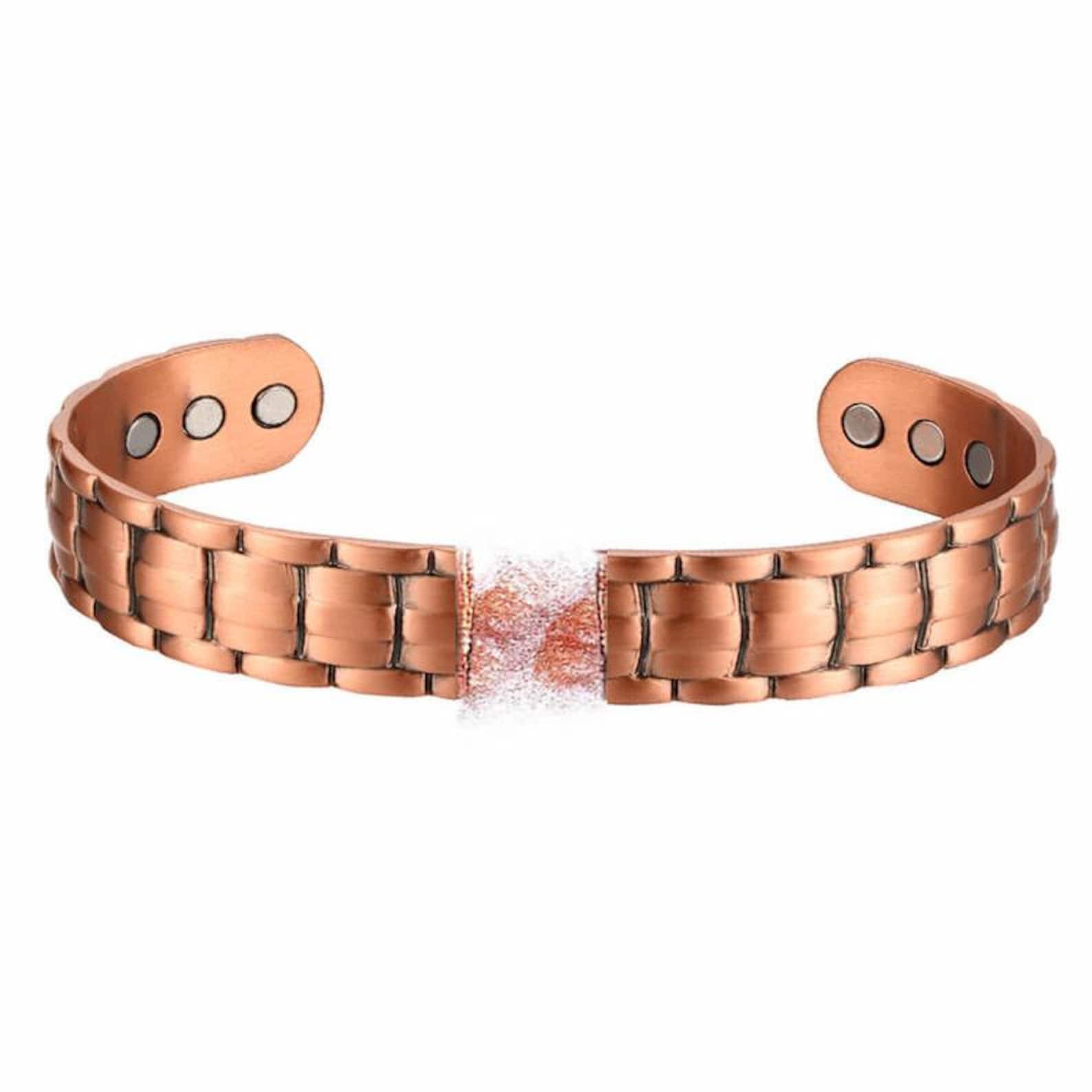 pure copper adjustable bracelet with 6 high quality Etsy