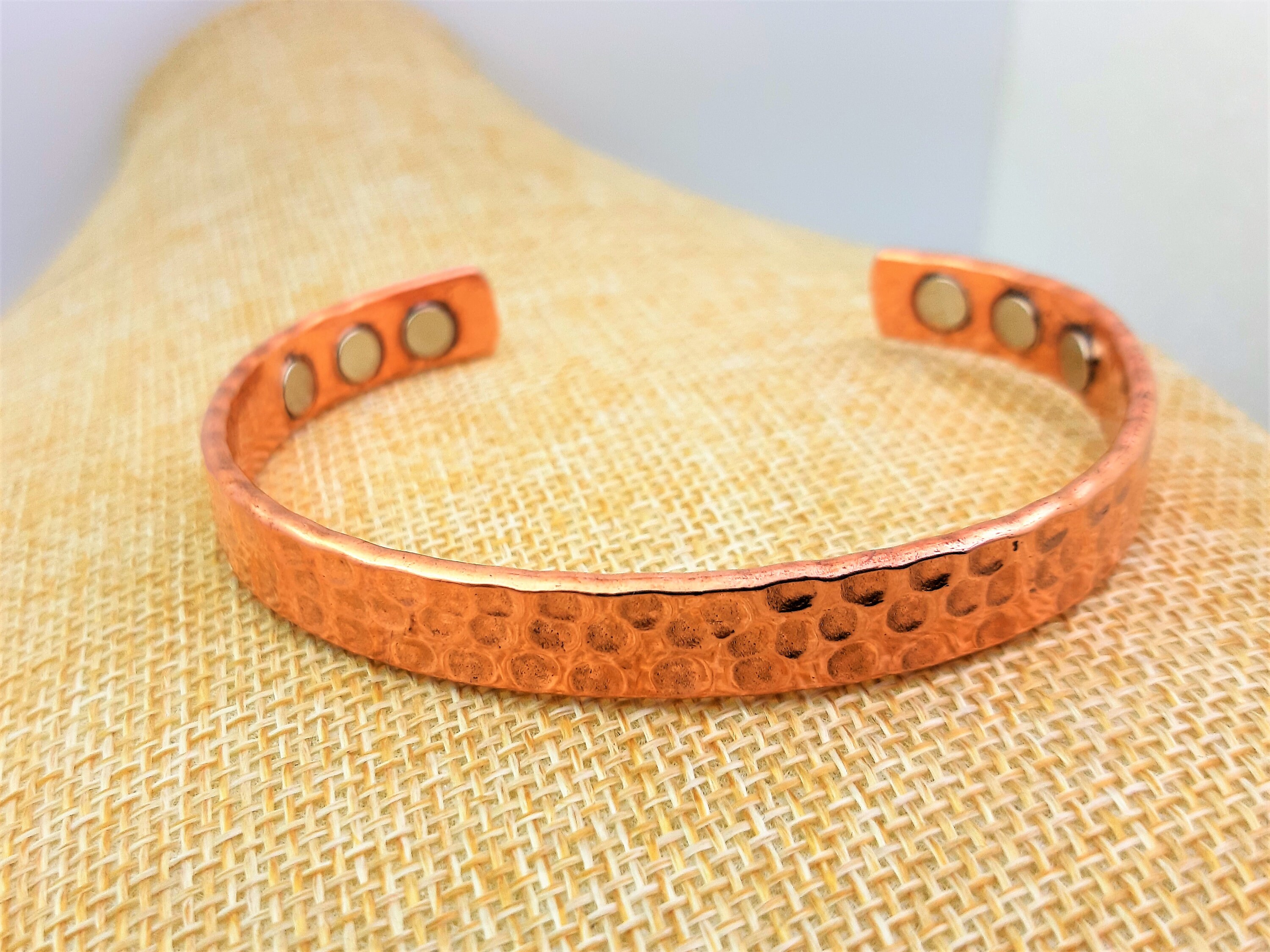Pure Copper Adjustable Bracelet With 6 High Quality Etsy UK