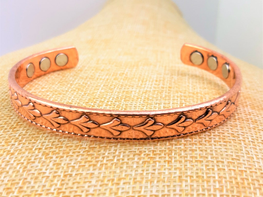 Pure Copper Adjustable Bracelet With 6 High Quality Etsy