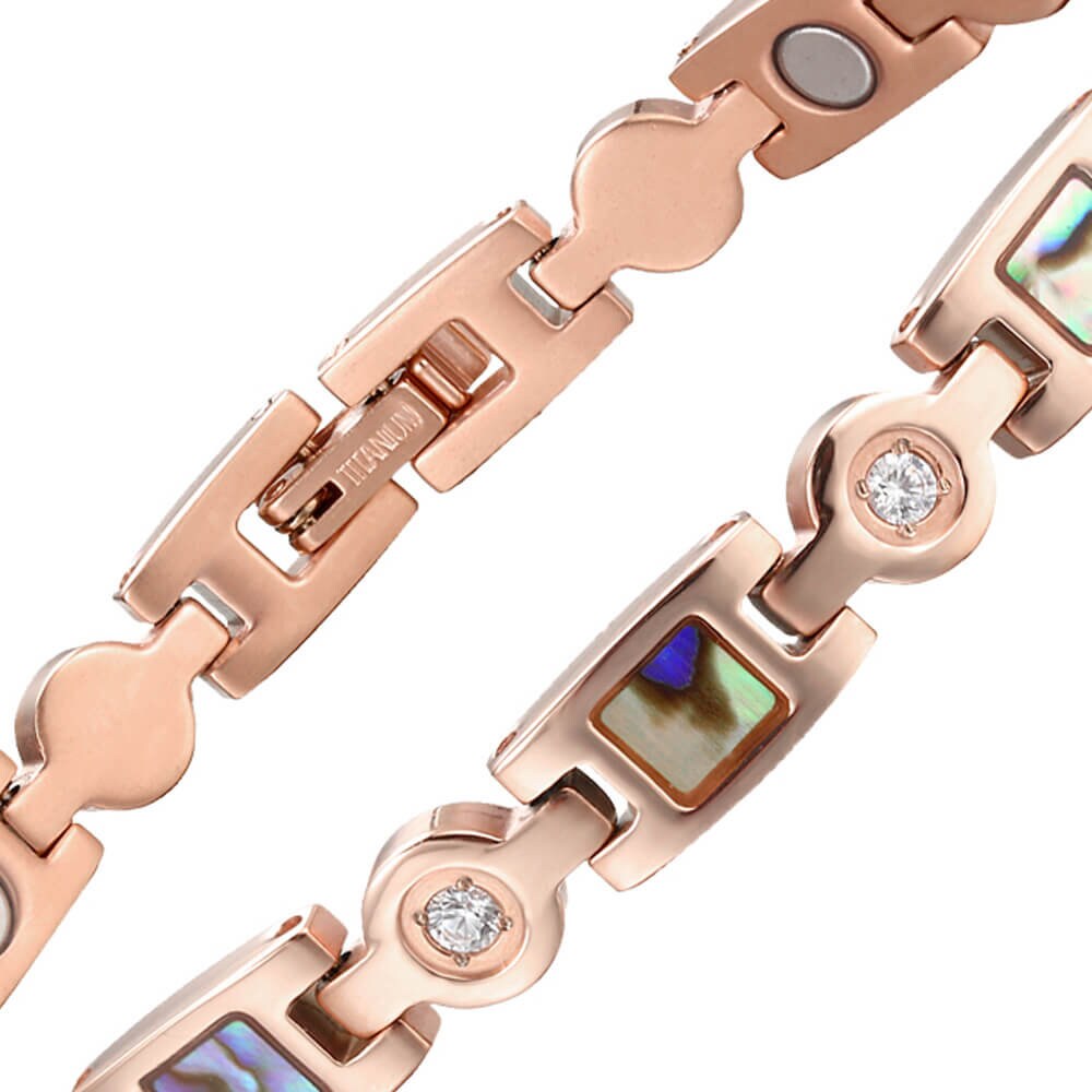 Curb Chain Inlay Copper Cuff Magnetic Therapy Bracelet for Men & Women
