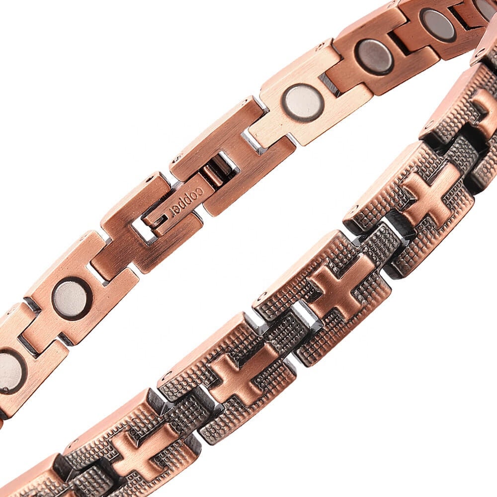 Vinterly Energy Magnetic Bracelets for Women Chain Link Health Germanium  Stainless Steel Bracelet Women Charm Bracelets Bangles