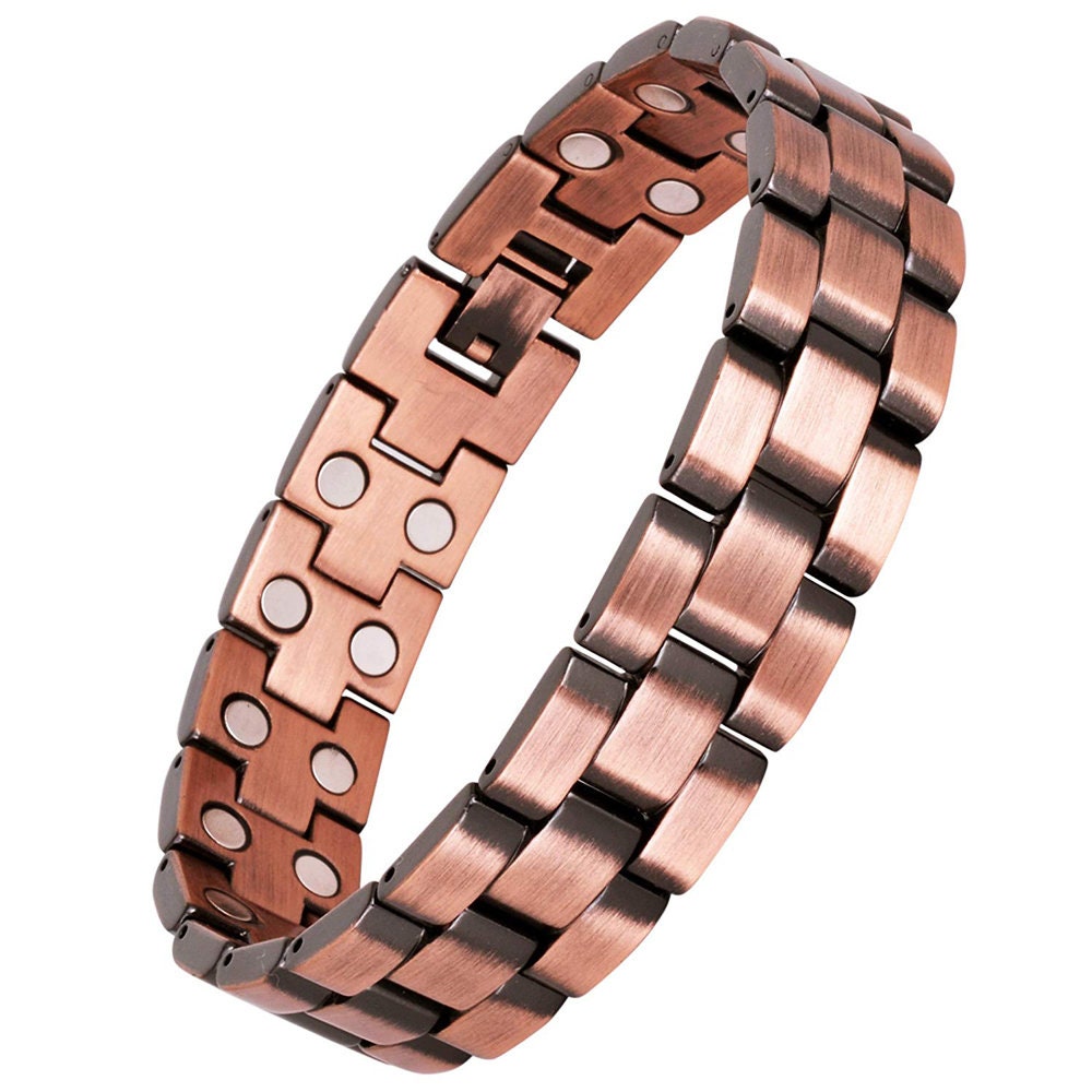 Magnetic Pure Copper Link Bracelet With 20 High Quality - Etsy UK