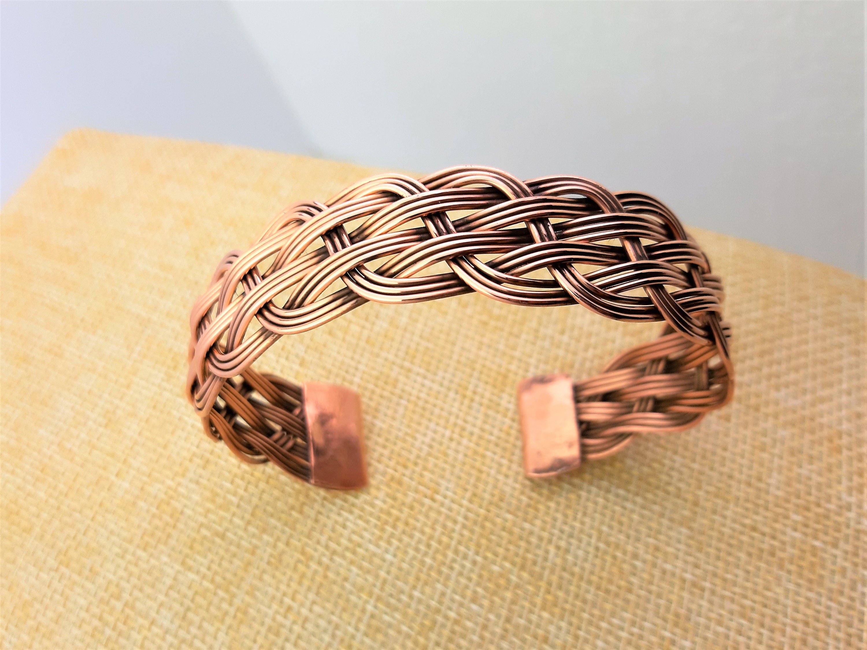 Pure copper adjustable bracelethandmadefree UK Etsy