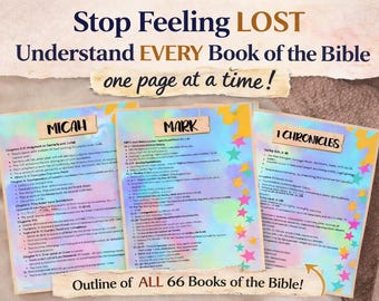 Stop Feeling Lost in Your Bible | 1 Page Guide to All 66 Books | Bible Made Easy Printable PDF