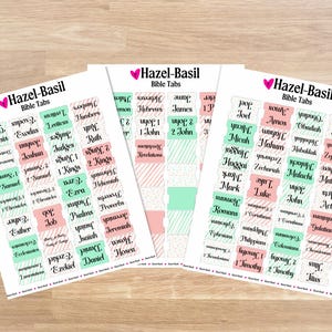 Printable Bible tabs digital download