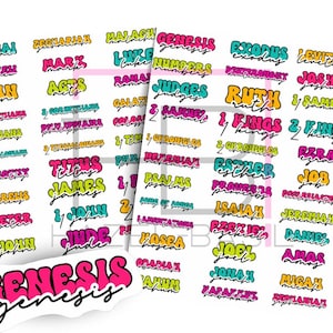 Books of the Bible journaling stickers printable digital download