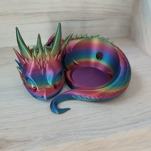 Drache Stand für Alexa Echo Dot 4 und 5 - geniales Design - Rainbow einfarbig