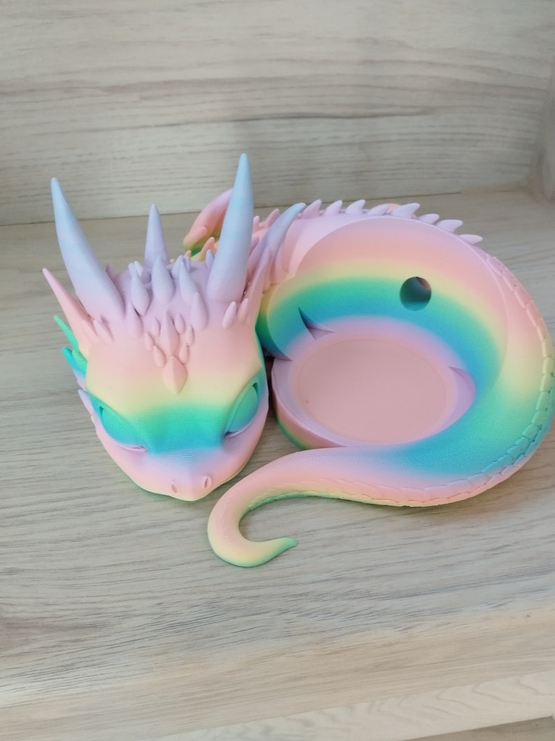 Dragon Stand for Alexa Echo Dot 4 and 5 ingenious design Rainbow 1002 Matt