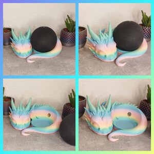 Drache Stand für Alexa Echo Dot 4 und 5 geniales Design Rainbow Bild 4