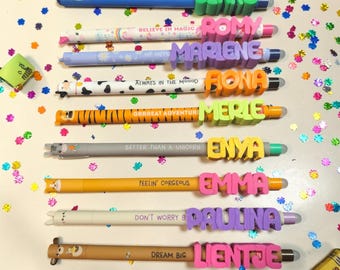 Personalisiertes Gadget: 3D-Namensclip für Gelstifte | Einschulung & Geburtstag Version1