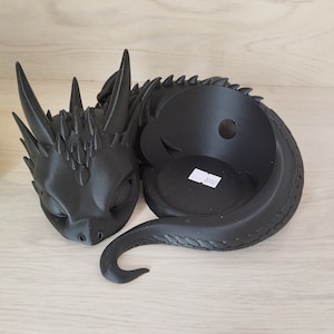 Drache Stand für Alexa Echo Dot 4 und 5 geniales Design einfarbig Schwarz