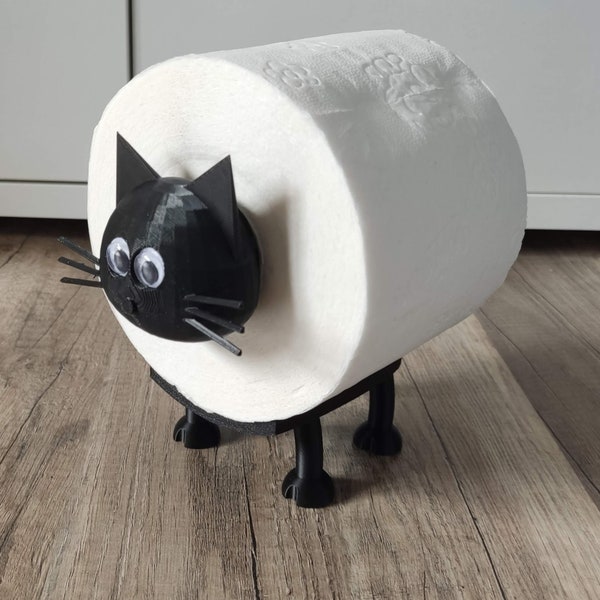 Kitty die Toilettenkatze - Toilettenpapierhalter Schaf Toilettenpapier Klopapierhalter Klorollenhalter WC Katze