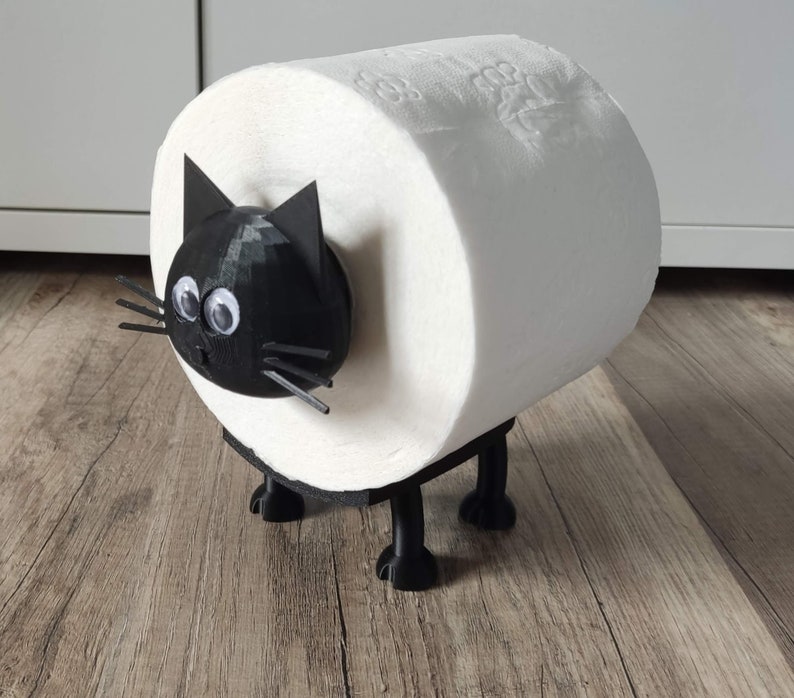 Kitty the toilet cat toilet paper holder sheep toilet paper toilet paper holder toilet roll holder toilet cat image 1