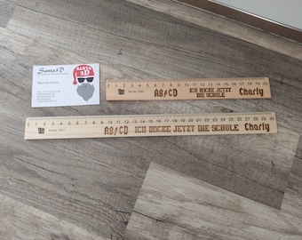 Back to school ruler - AB/CD I'm rocking school now. Personalized wood