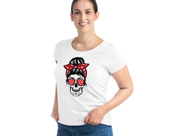 Christmas Skull Mom Damen T-Shirt super Qualität