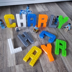 Clamping blocks fan letters name personalised