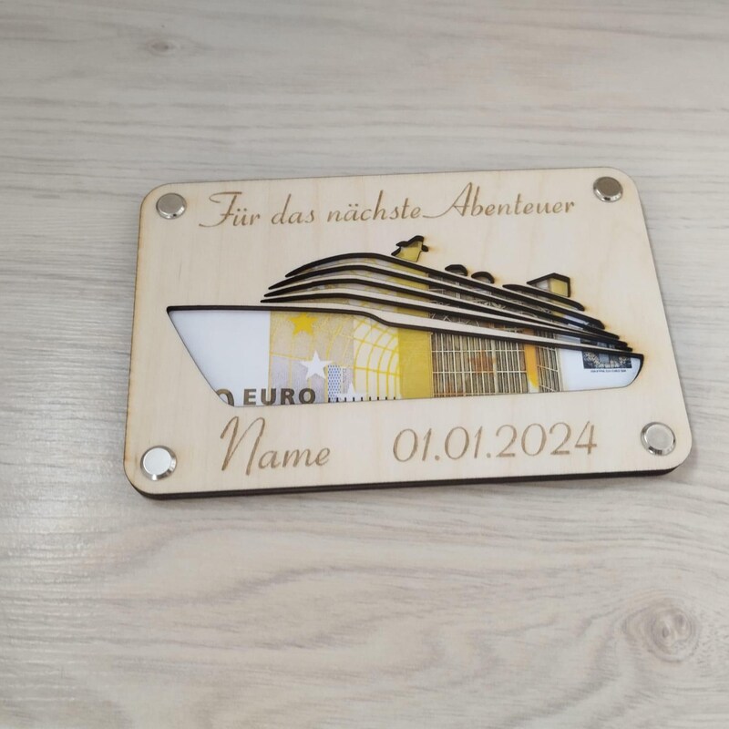 Geldgeschenk kreuzfahrtschiff Etsy.de