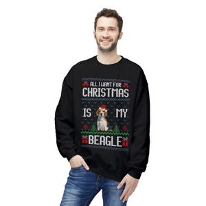 Ugly Christmas Sweatshirt beagle Weihnachten Sweater Pullover für Weihnachten Schwarzer Humor Unisex Weihnachts Outfit Geschenk xmas