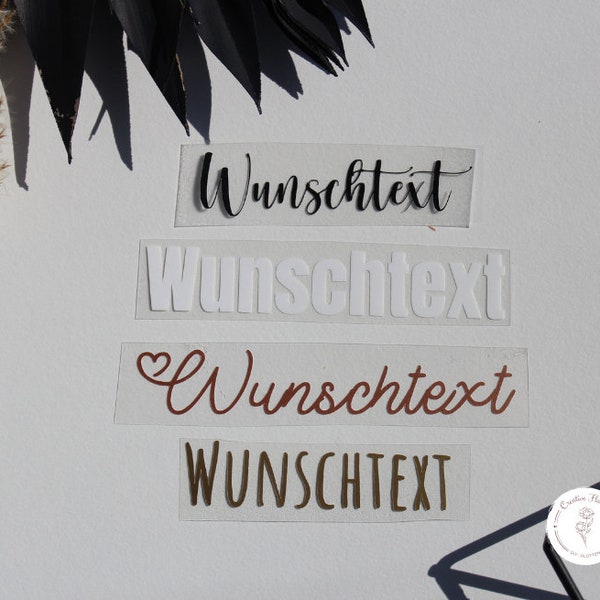 Bügelbild | Schriftzug | Namen | personalisiert | Wunschtext | Flexfolie | Hochzeit | Geburtstag | zum Aufbügeln