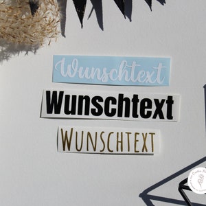 Aufkleber personalisiert | Schriftzug | Wunschtext | Vinylfolie | Nummern | Hochzeit | Geburtstag | Namensaufkleber