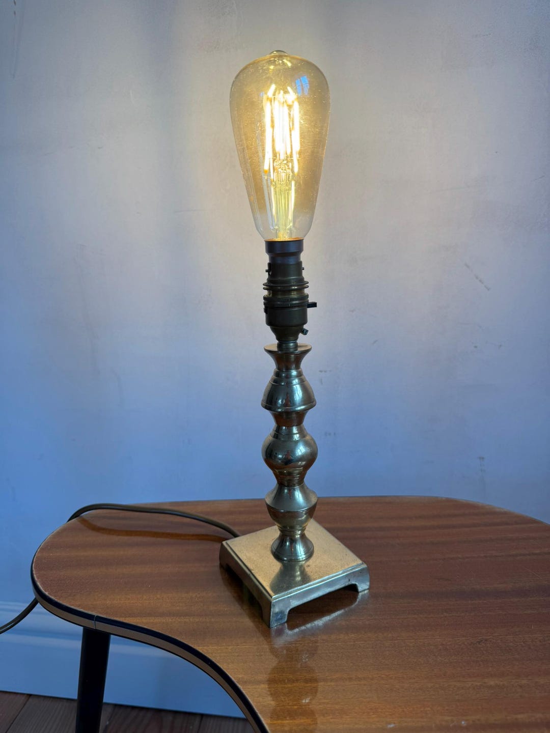 Vintage Solid Brass Table Lamp With Brass Fittings - Etsy