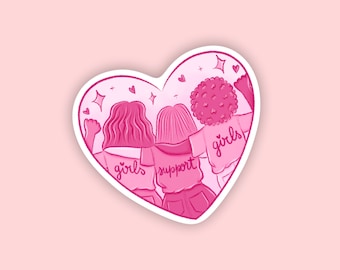 Quote Sticker, Glitter Sticker, Girl Power, Planner, Journal Stickers, Cute Stickers Laptop Notebook, Gift, Pink Lover, Heart stickers