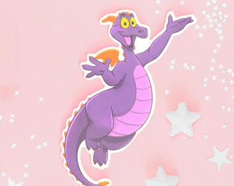 EPCOT Figment Sticker: Waterproof Vinyl Dragon Decal