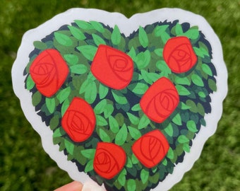 Queen of Hearts Rosebush Sticker: Alice in Wonderland Waterproof Decal