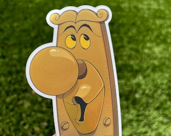 Alice in Wonderland Doorknob Sticker: Gold Oil-Rubbed Vinyl Decal