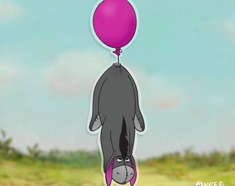 Eeyore Sticker Winnie the Pooh | Hand-Drawn Disney Vinyl Decal | Hundred Acre Wood Planner Sticker | Waterproof