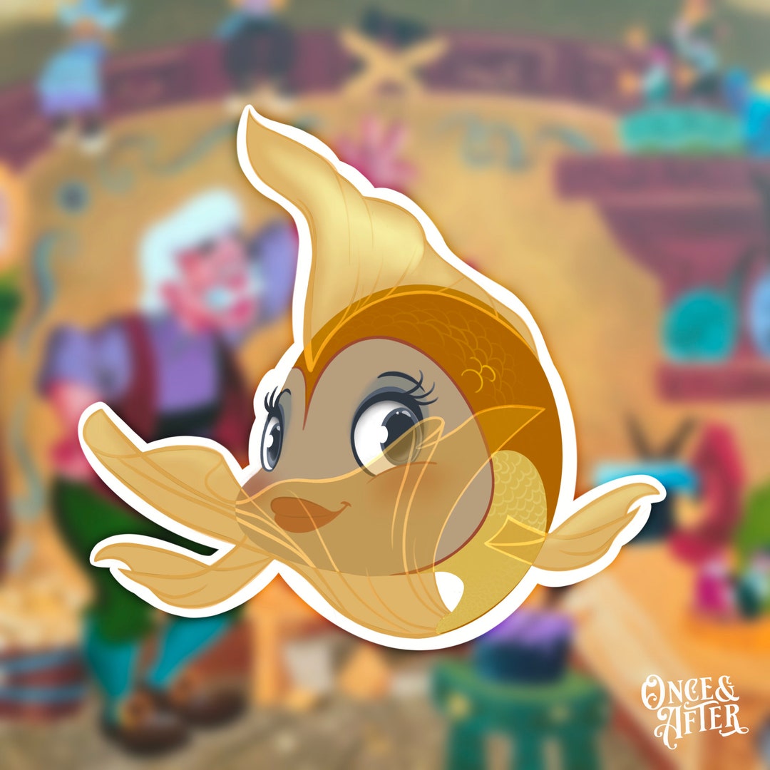 Cleo Sticker Waterproof Transparent Vinyl Decal Disney Pinocchio