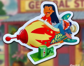 Lilo and Stitch Sticker | Waterproof Vinyl Disney Decal | Hawaiian Coaster Rocket Ride