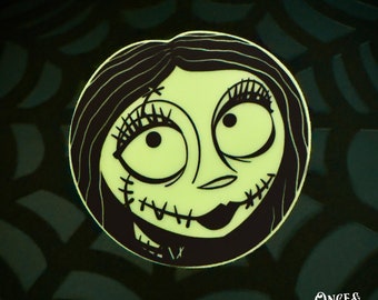 Sally Sticker: Glow in the Dark Nightmare Before Christmas Vinyl Decal