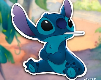 Lollipop Stitch Sticker | Waterproof Vinyl Decal | Disney's Lilo and Stitch