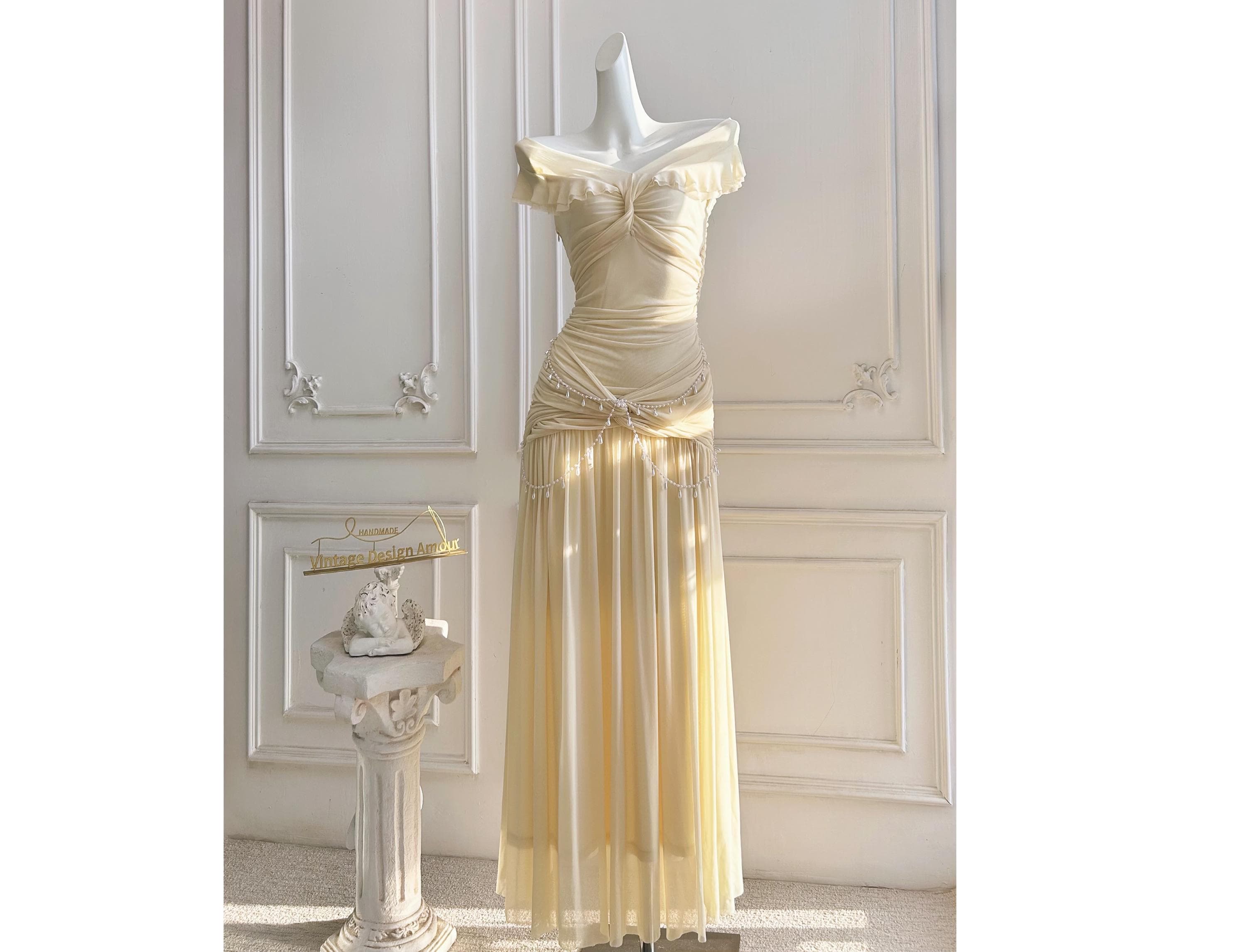 Cream Graduation Dress - Etsy